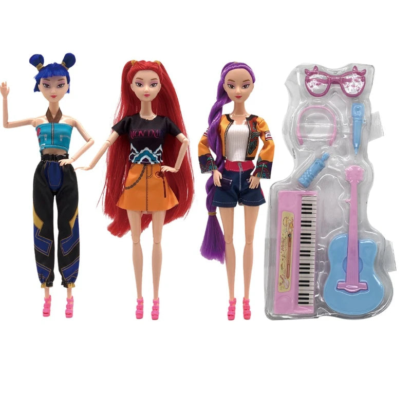 The latest 2025 anime KPop Demon Hunters doll vinyl toy Rumi Mira zoi character vinyl mask small statue birthday gift, fan club