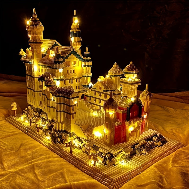2790pcs World Geometric Landscape Building Model Building Blocks, World Landscape Building Swan Lake Castle Assembly Building Blocks Toys, Gift, Decoration Ornaments Christmas Halloween Gift