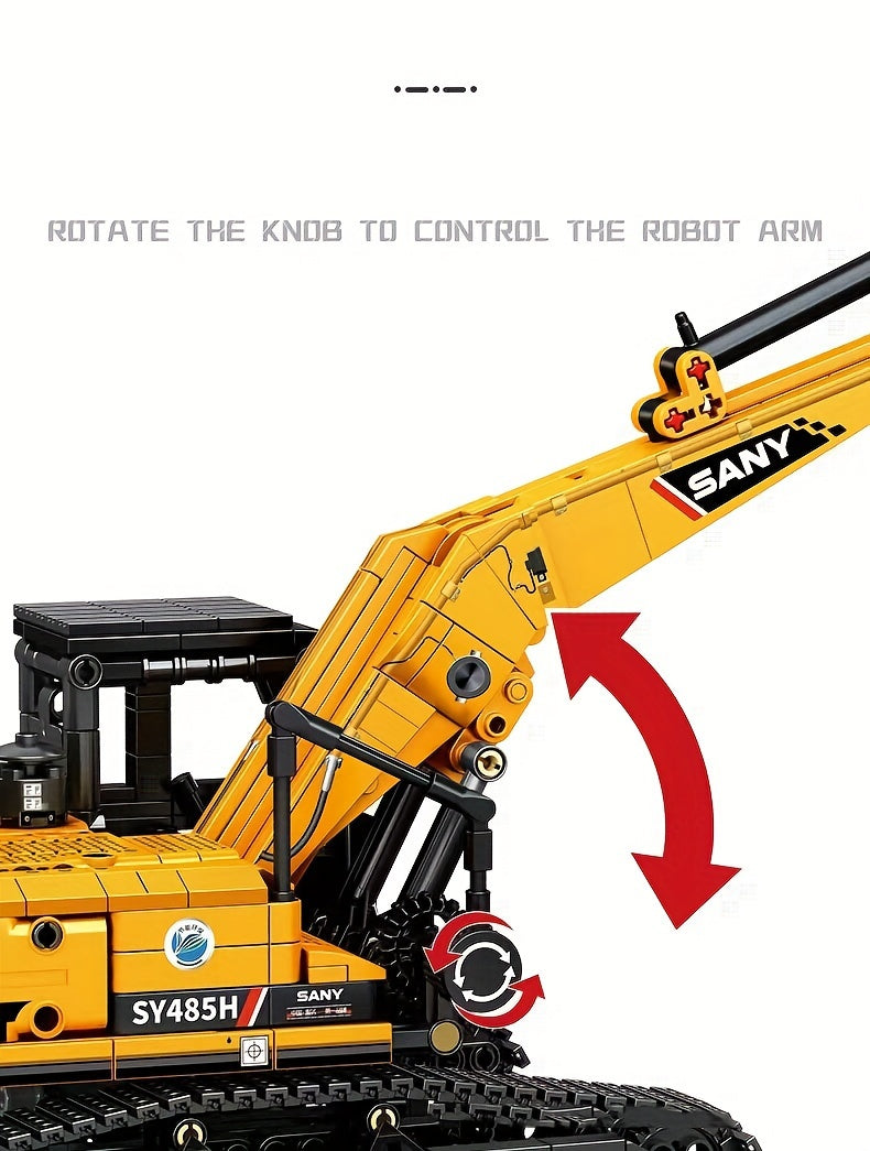 1022pcs SEMBO Excavator Building Blocks - City Construction Engineering Vehicle Models, Cars Assembly Bricks Toys for Creative DIY, Educational, Birthday, Holiday, and New Year Gifts for Boys