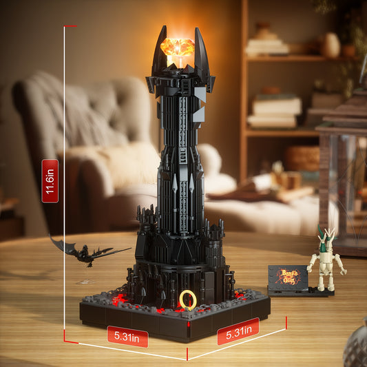 779 Pieces Popular Movie Architecture Black Tower Building Blocks Playset Fan Must Buy Toys Handmade Building Exquisite Room Decorations Collectible Best Gift for Friends