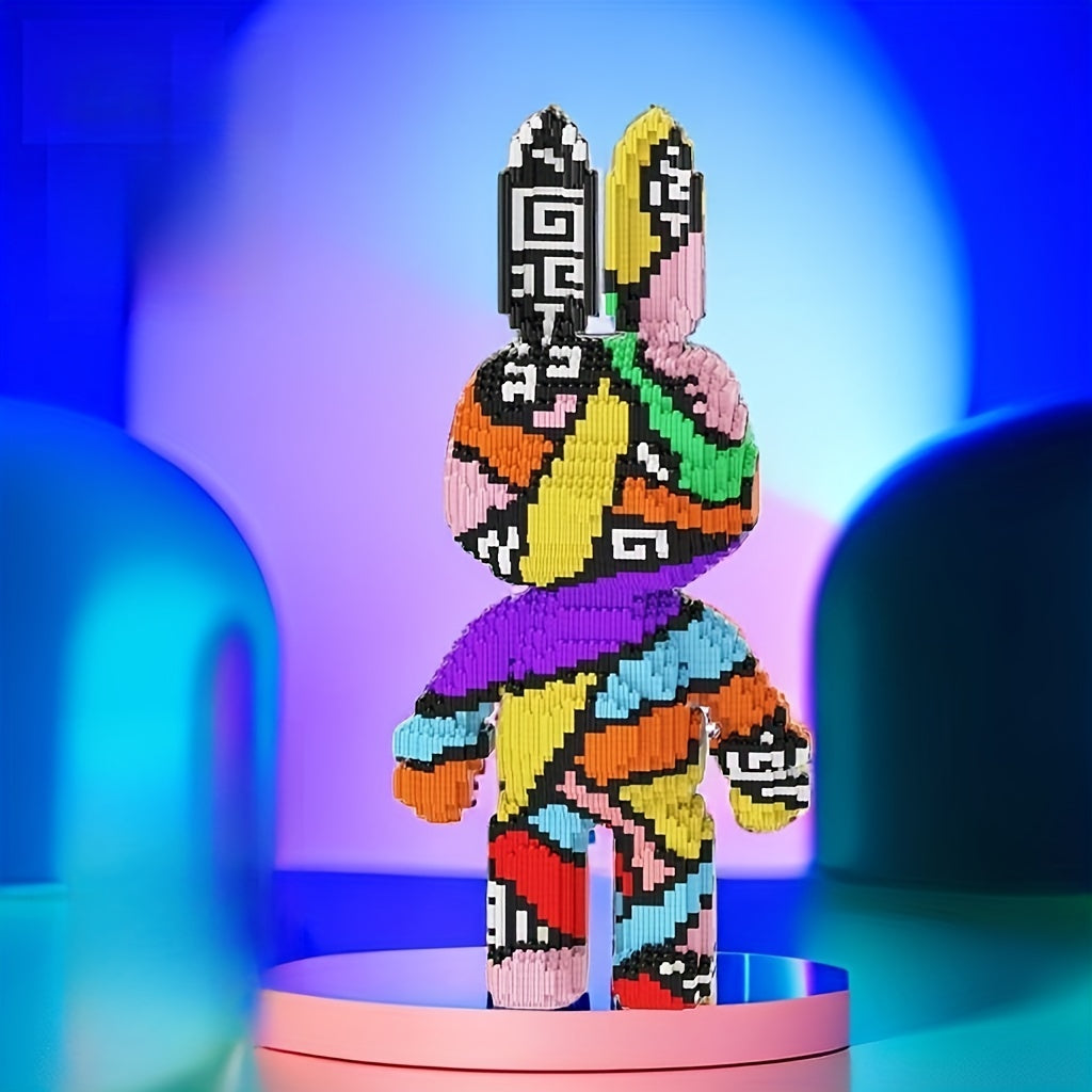 Oversized 22in/55.88cm Cute DIY Building Blocks, Decorative Ornaments, Home Decoration, Holiday Gift, Puzzle Building Block Toy Gift Christmas Halloween Gift