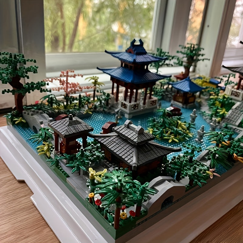 2000+PCS Hangzhou West Lake Assembled Building Blocks, Architecture High Difficult Toy, Halloween Christmas Gift