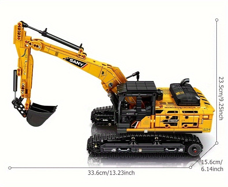1022pcs SEMBO Excavator Building Blocks - City Construction Engineering Vehicle Models, Cars Assembly Bricks Toys for Creative DIY, Educational, Birthday, Holiday, and New Year Gifts for Boys