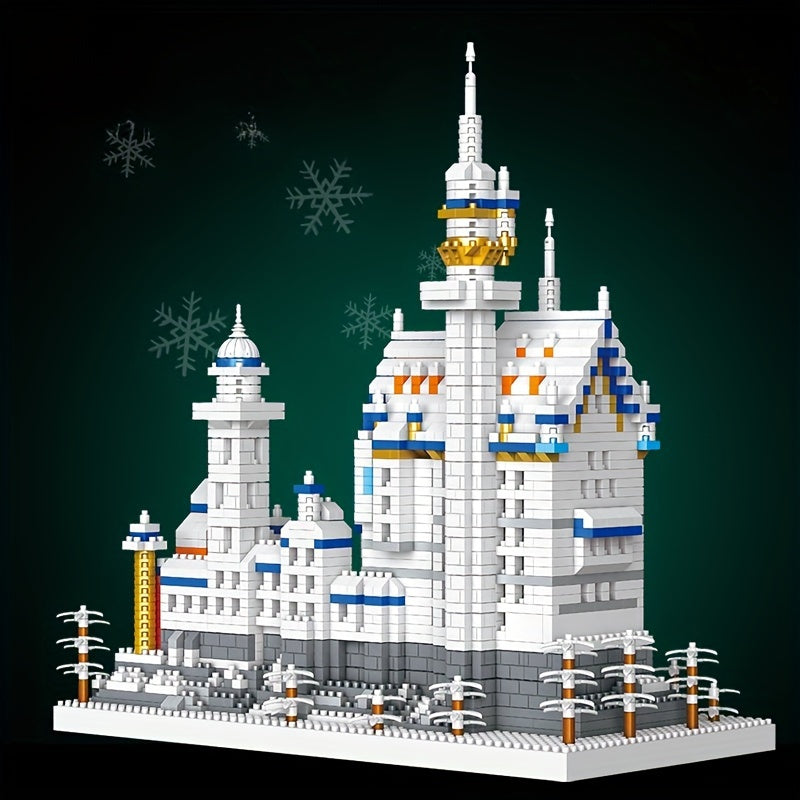 2790pcs World Geometric Landscape Building Model Building Blocks, World Landscape Building Swan Lake Castle Assembly Building Blocks Toys, Gift, Decoration Ornaments Christmas Halloween Gift
