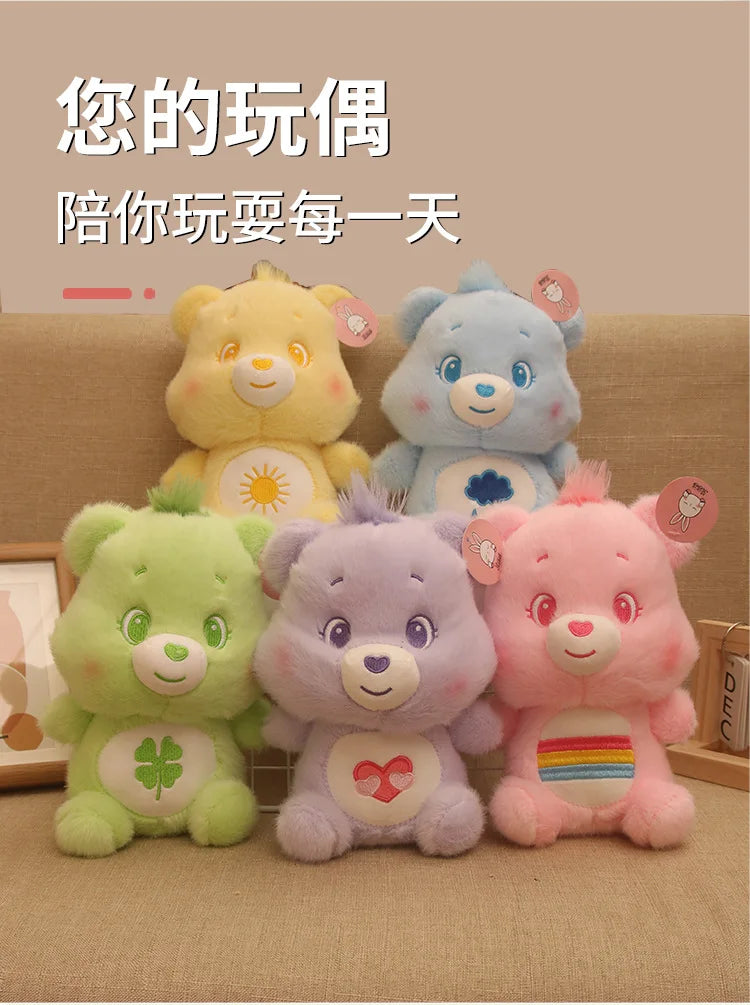 Anime Cartoon Care Bears Plush Toy Creative New Rainbow Bear Plush Doll Backpack Keychain Pendant Accessories Ornament Gifts
