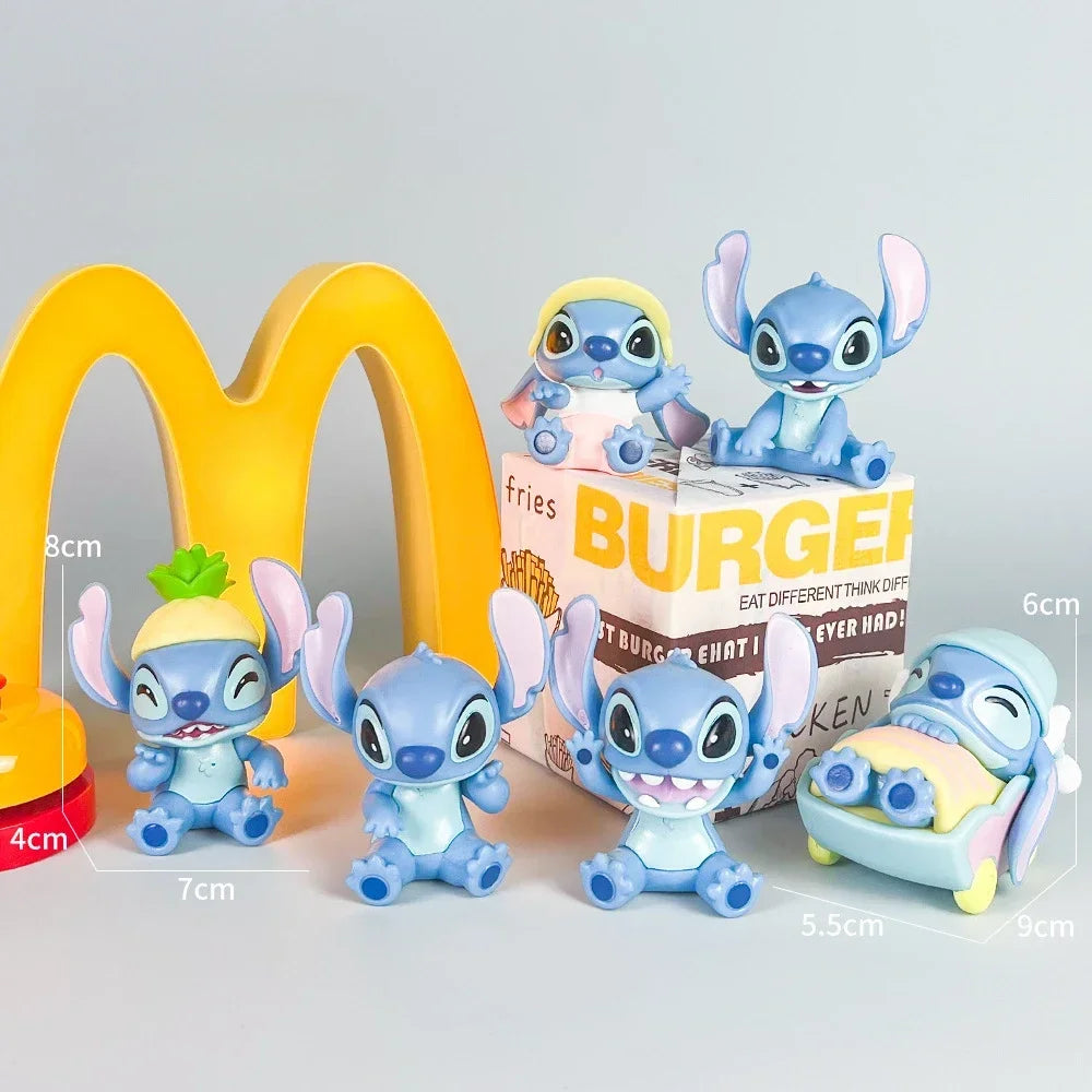 Stitch Swim Series Blind Box Anime Kawaii Trendy Ornament Model Collection Hand Doll Toy Mysterious Christmas Gift