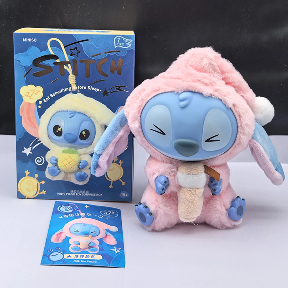 2028hot Stitch Eat Something Before Sleep Series Blind Box Plush Vinyl Toys Cute Doll Labu V3 Mystery Box Bag Pendant Decor Gift