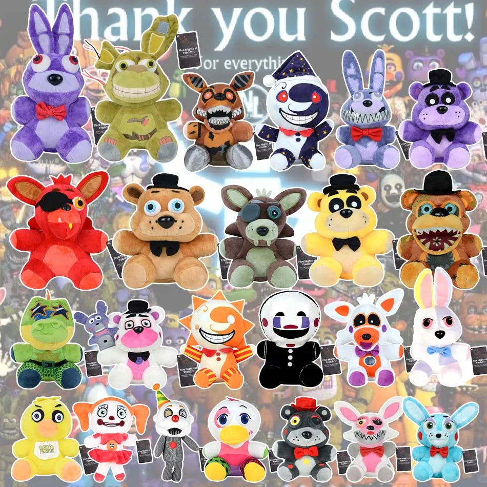 2026 New Five Night At Freddy Fnaf Cute Plush Toy Game Doll Bonnie Bear Foxy Cartoon Stuffed Dolls Freddy Toy For Children Gifts