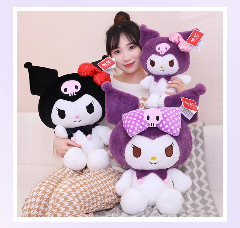 Sanrio Hello Kitty Anime Kuromi Melody Cartoon Cute Plush Stuffed Toys Soft Pillow Plushies Keyring Doll Birthday Gifts For Girl