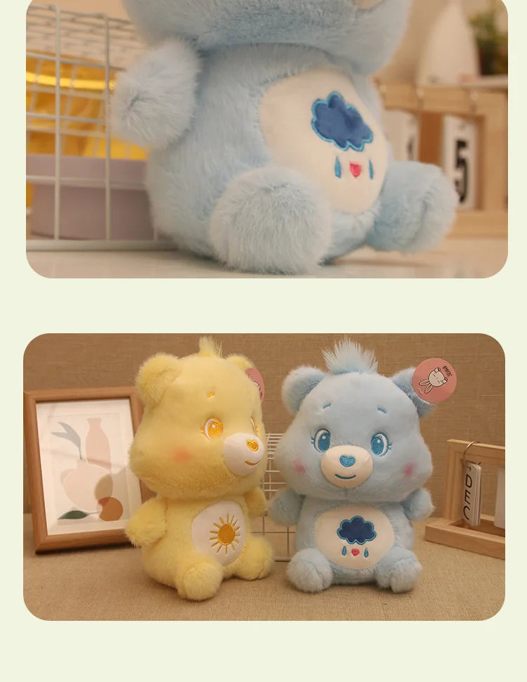 Anime Cartoon Care Bears Plush Toy Creative New Rainbow Bear Plush Doll Backpack Keychain Pendant Accessories Ornament Gifts