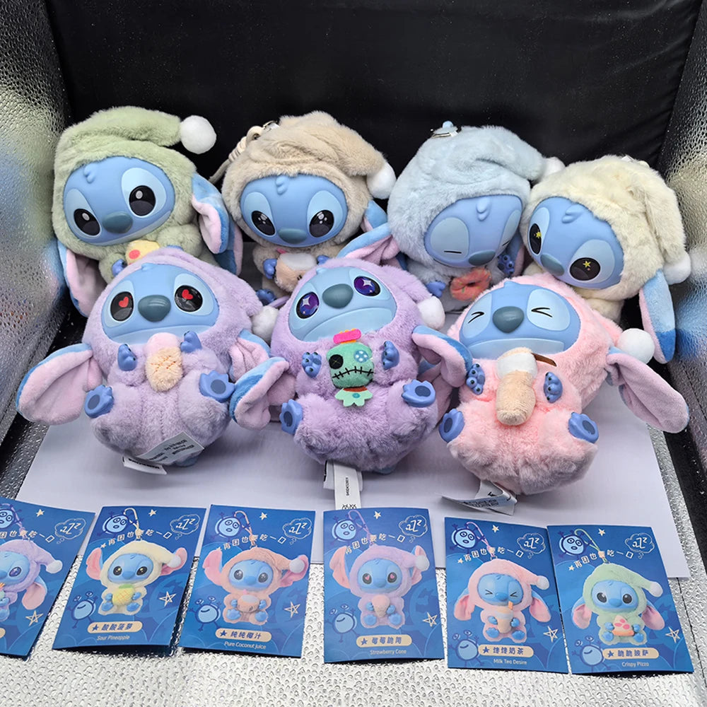 2028hot Stitch Eat Something Before Sleep Series Blind Box Plush Vinyl Toys Cute Doll Labu V3 Mystery Box Bag Pendant Decor Gift