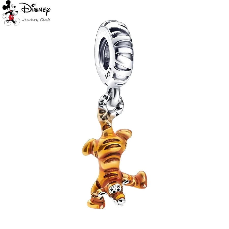 MINISO NEW DIY Fine Making Winnie the Pooh Animated Series Dangle Charm Bead Fit Original Silver 925 Bracelet Women Jewelry Gift