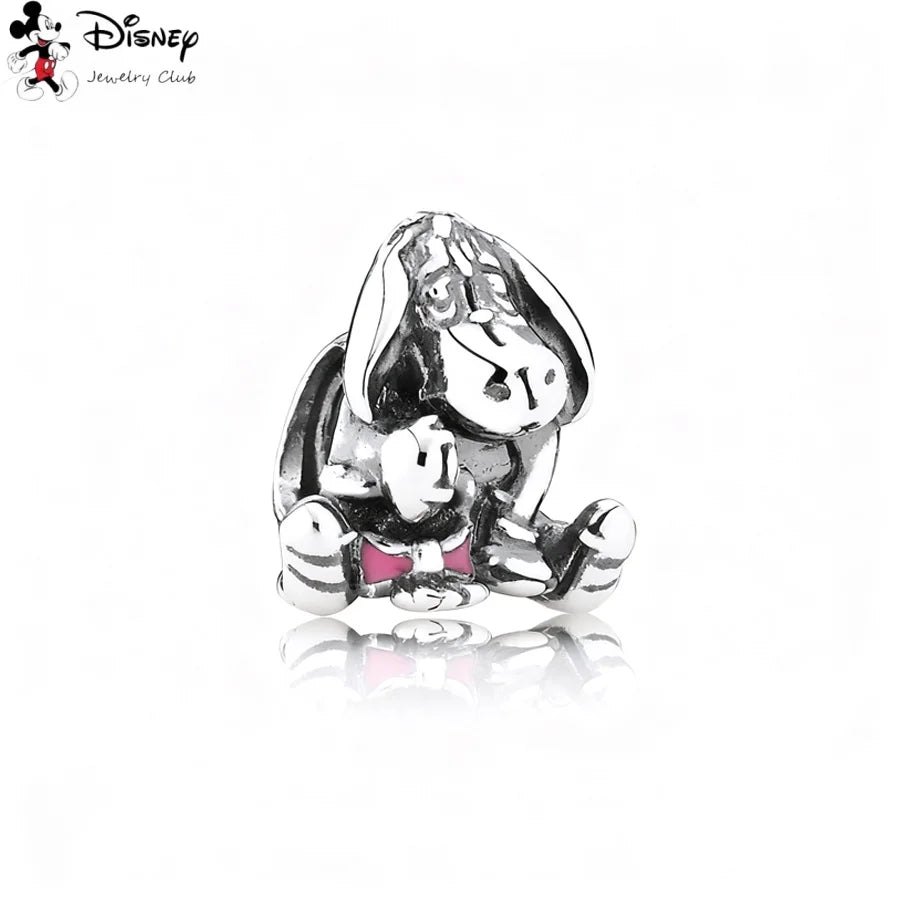MINISO NEW DIY Fine Making Winnie the Pooh Animated Series Dangle Charm Bead Fit Original Silver 925 Bracelet Women Jewelry Gift