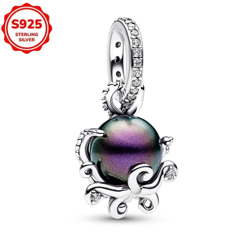 DISNEYS 925 Sterling Silver Halloween Stitch Dumbo Princess Charms Bead For Women Original 925 Bracelet DIY Jewelry Pendant Gift