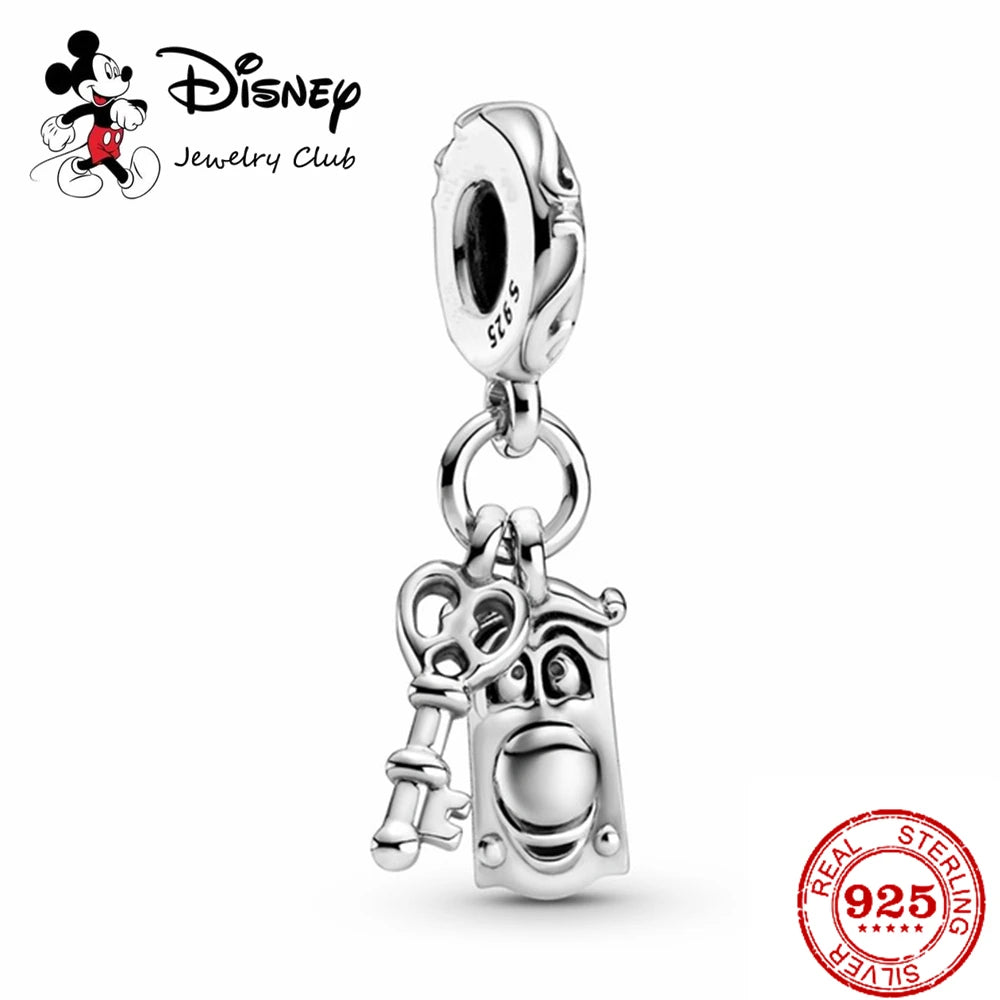 New 925 Sterling Silver Miniso Mickey Minnie Vinnie Charm of ley 925 Chain Beaded Fit Original Bracelet Bangle DIY Lady Jewelry