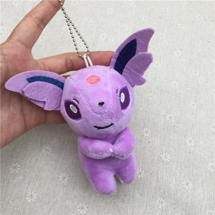 21PCs/set Pokemon Charmander Eevee Plush Doll Pendant Stuffed Bulbasaur Squirtle Pendant Plush Keychain