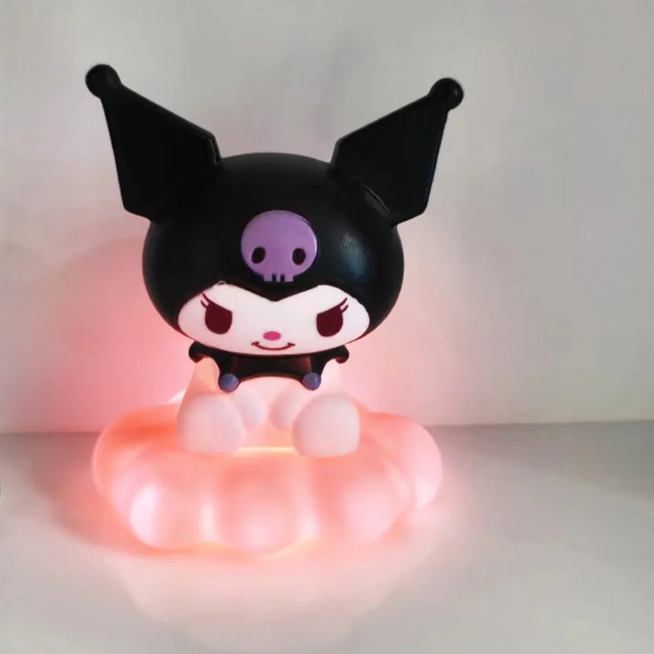 New Japan Style Sanrios Night Light Enamel Cloud Cartoon Kuromi Cinnamoroll Pochacco Small Table Light Illuminating Decoration