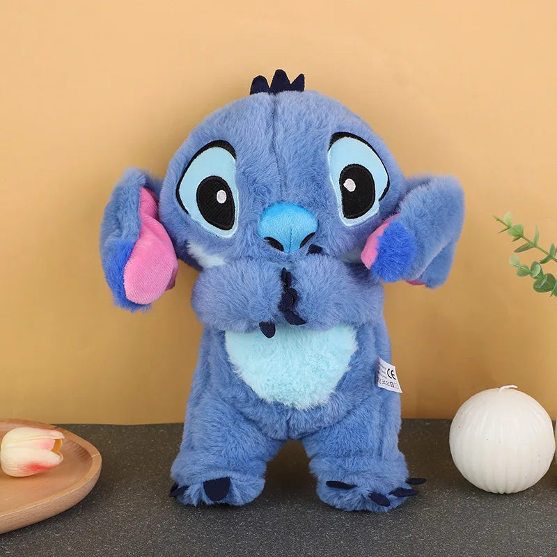 Lilo & Stitch Plush Doll with Music Light, Stitch Breath Toy for Baby Sleep Aid, Kawaii Anime Plush Gift for Kids