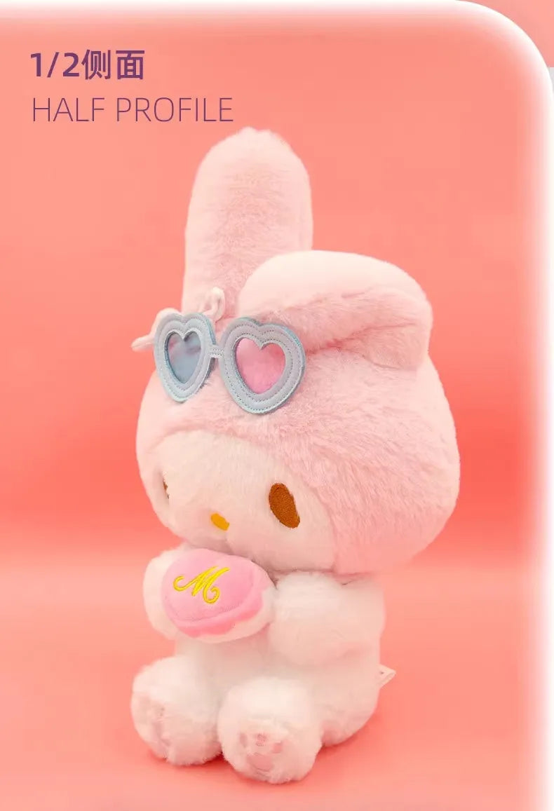 Sanrio Hello Kitty Anime Kuromi Melody Cartoon Cute Plush Stuffed Toys Soft Pillow Plushies Keyring Doll Birthday Gifts For Girl