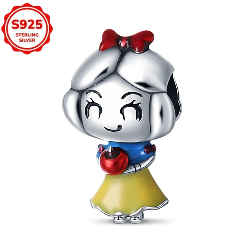 DISNEYS 925 Sterling Silver Halloween Stitch Dumbo Princess Charms Bead For Women Original 925 Bracelet DIY Jewelry Pendant Gift