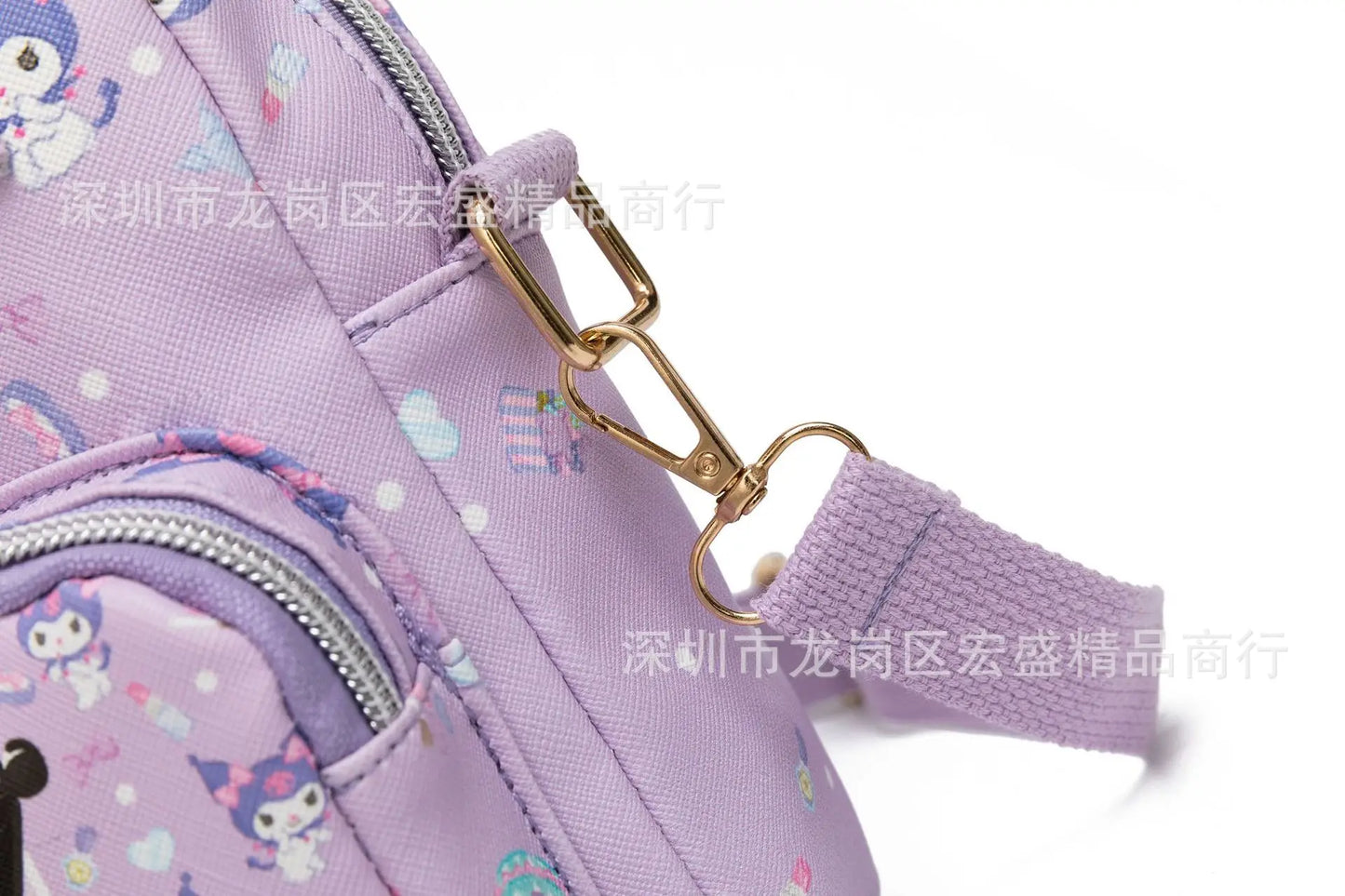 Cute Sanrio Hello Kitty Leather Women's Messenger Bag Cartoon Kuromi Melody Cinnamoroll Versatile Student Shoulder Crossbody bag