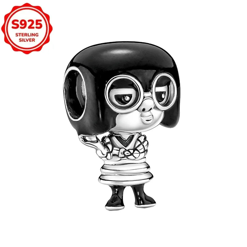 DISNEYS 925 Sterling Silver Halloween Stitch Dumbo Princess Charms Bead For Women Original 925 Bracelet DIY Jewelry Pendant Gift