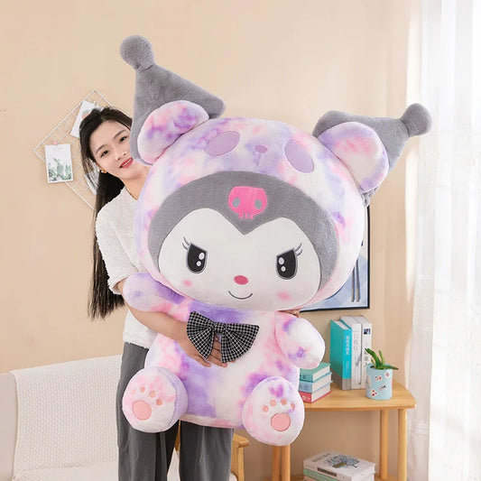 40/60/80cm Sanrio Anime Toys Kawaii Kuromi My Melody Cinnamorol Plush Big Size Soft Stuffed Animals Doll Plushie Children's Gift