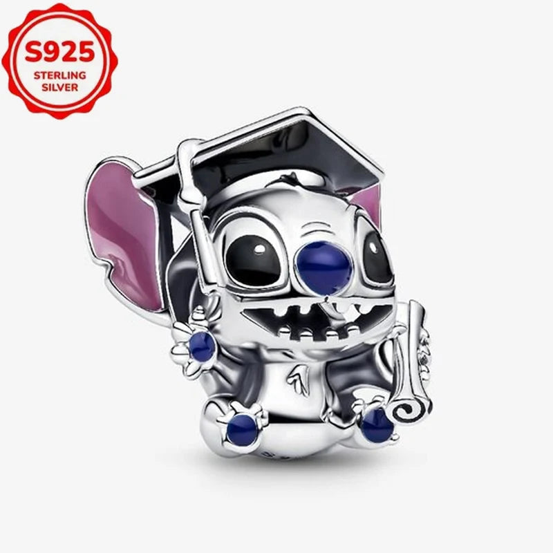 DISNEYS 925 Sterling Silver Halloween Stitch Dumbo Princess Charms Bead For Women Original 925 Bracelet DIY Jewelry Pendant Gift