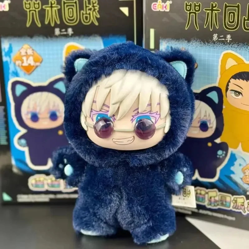 In Stock Genuine Eaki Jujutsu Kaisen Season 2 Cat Park Party Gojo Satoru Blind Box Plush Wrist Bag Pendant Model Collection