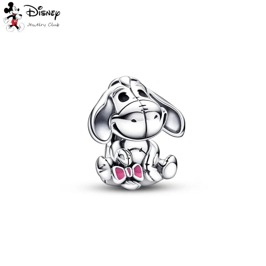 MINISO NEW DIY Fine Making Winnie the Pooh Animated Series Dangle Charm Bead Fit Original Silver 925 Bracelet Women Jewelry Gift