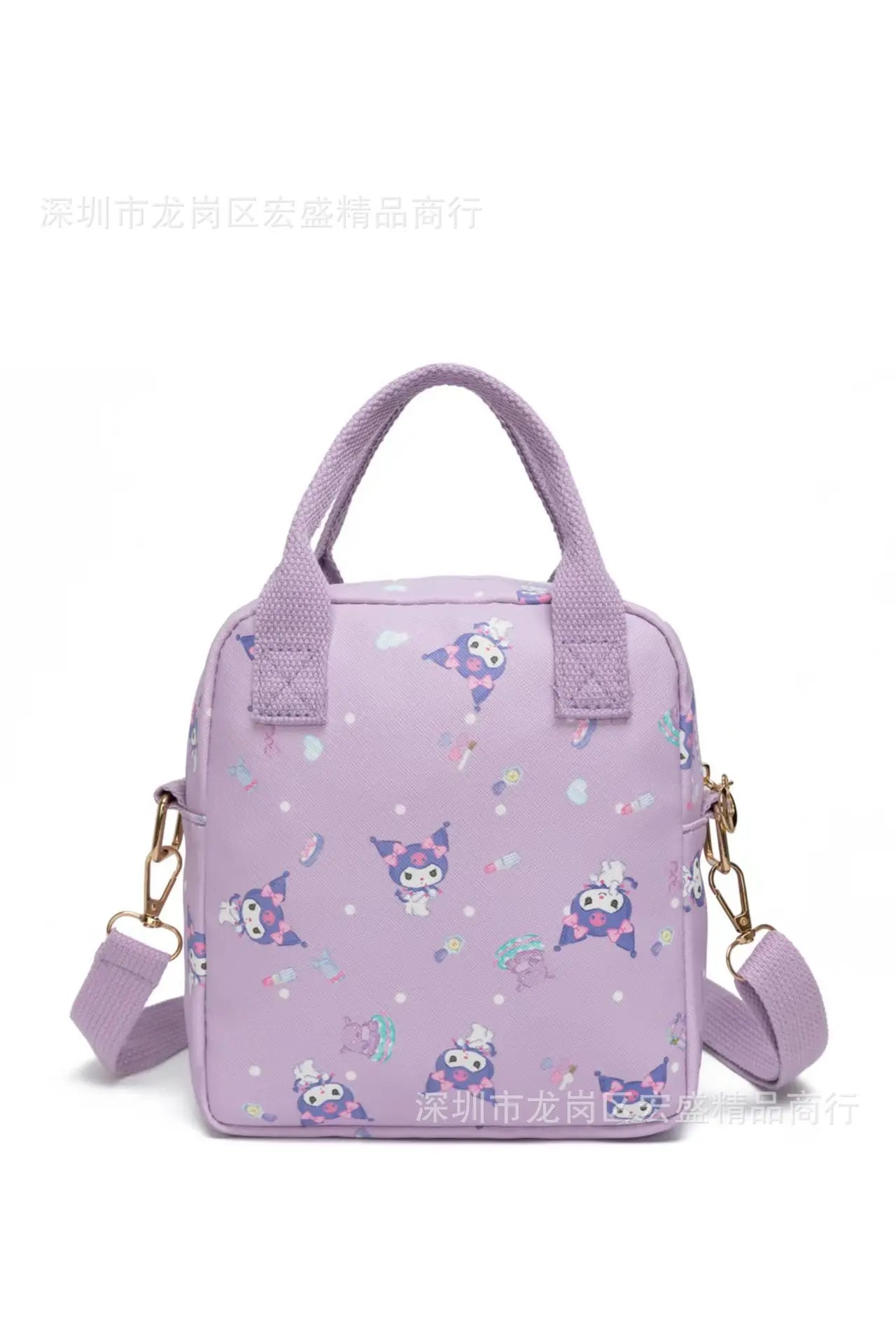 Cute Sanrio Hello Kitty Leather Women's Messenger Bag Cartoon Kuromi Melody Cinnamoroll Versatile Student Shoulder Crossbody bag