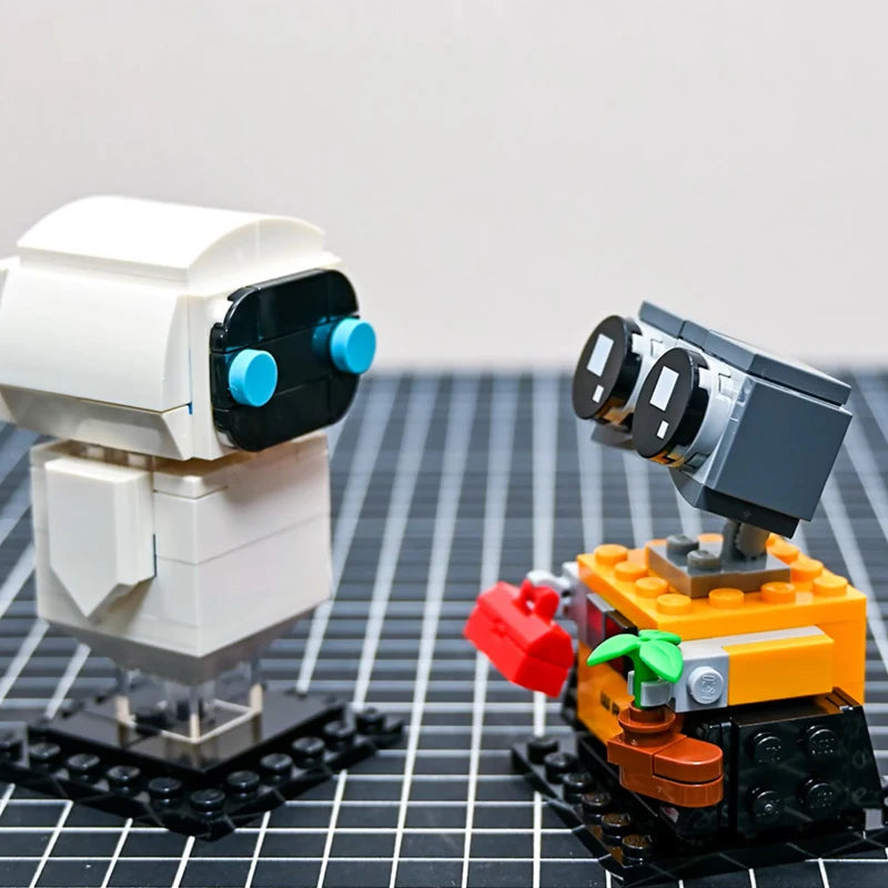 155PCS Series Wall E Cartoon The Robot Eva Blocks Classic Movie Anime Puzzle Assembly Building Block Toy Model Kits For Kid Gift
