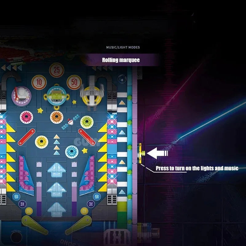 2309PCS Pinball Game Table Building Blocks Toys Model Assembly Board Games Machine Bricks Sets DIY Toys Kids Christmas Gifts