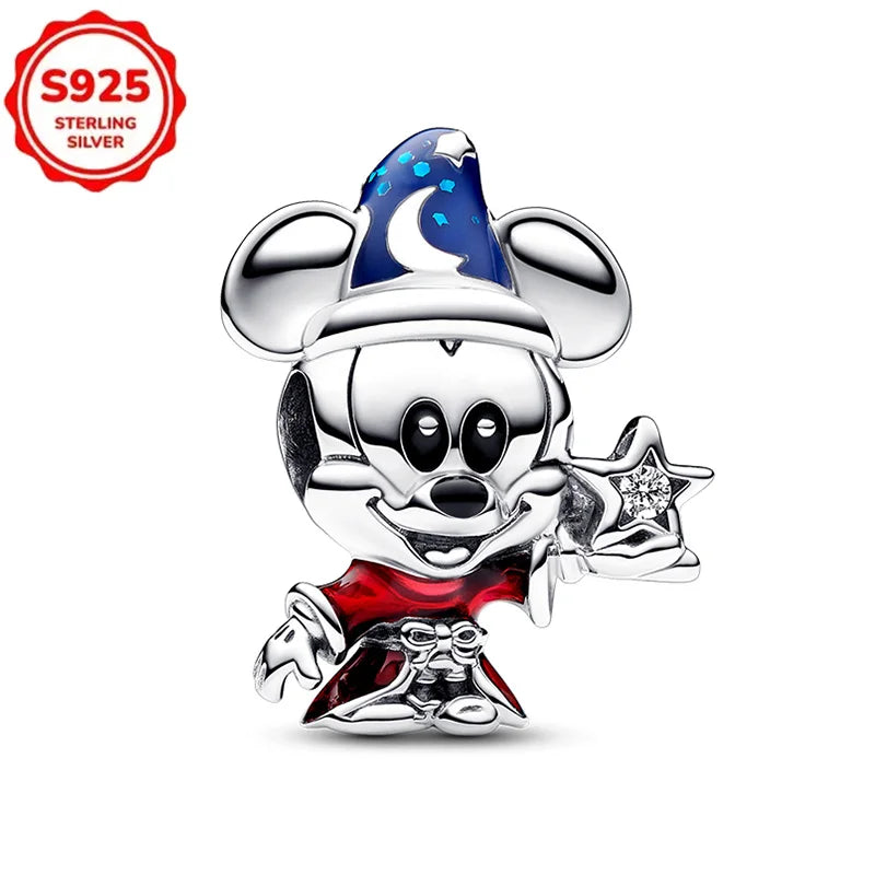 DISNEYS 925 Sterling Silver Halloween Stitch Dumbo Princess Charms Bead For Women Original 925 Bracelet DIY Jewelry Pendant Gift