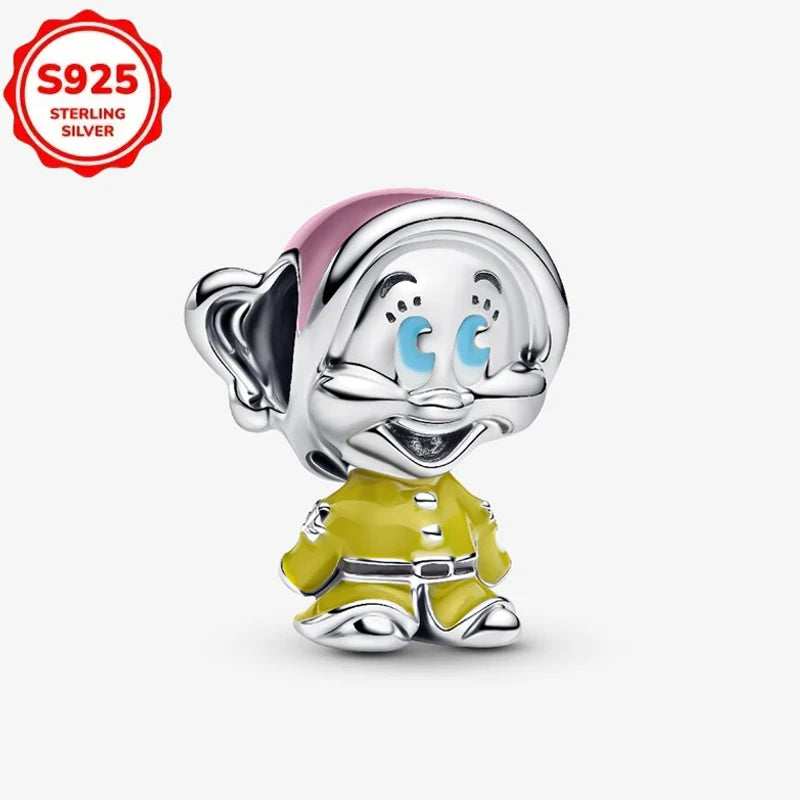 DISNEYS 925 Sterling Silver Halloween Stitch Dumbo Princess Charms Bead For Women Original 925 Bracelet DIY Jewelry Pendant Gift