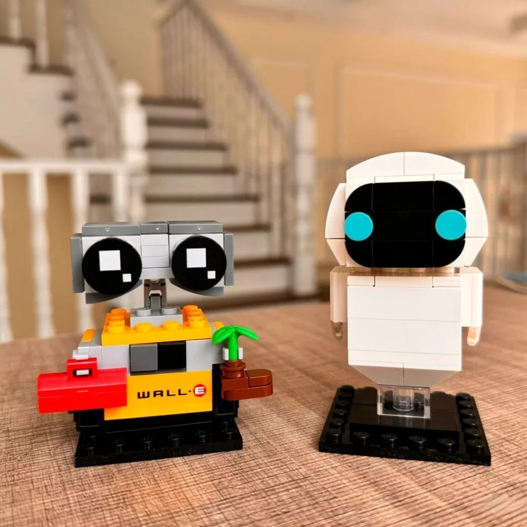 155PCS Series Wall E Cartoon The Robot Eva Blocks Classic Movie Anime Puzzle Assembly Building Block Toy Model Kits For Kid Gift