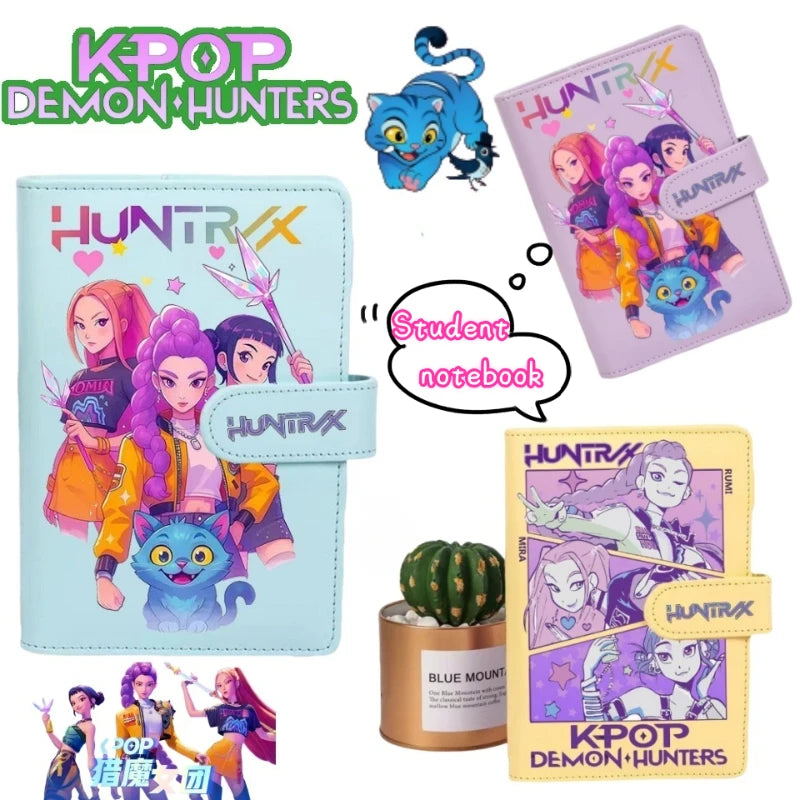 KPop Demon Hunters Mira Derpy Mystery Saja Anime Merchandise Cartoon Lovely Notebook for Boys and Girls Work and Life Journal