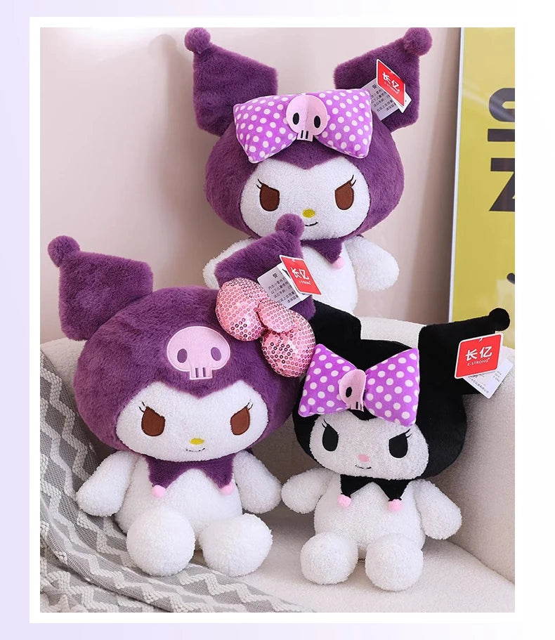 Sanrio Hello Kitty Anime Kuromi Melody Cartoon Cute Plush Stuffed Toys Soft Pillow Plushies Keyring Doll Birthday Gifts For Girl