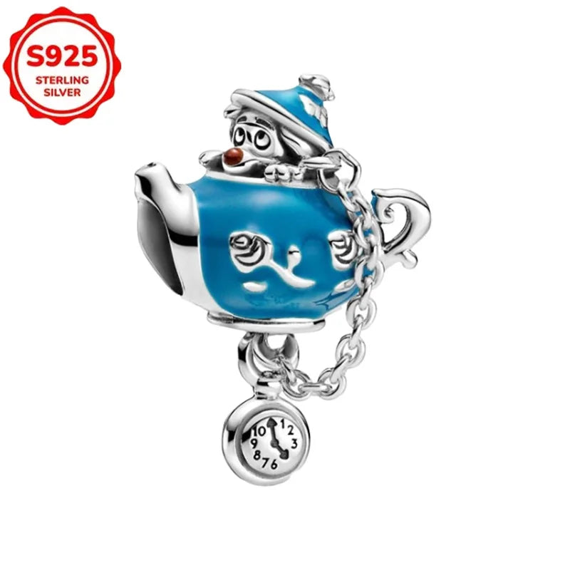 DISNEYS 925 Sterling Silver Halloween Stitch Dumbo Princess Charms Bead For Women Original 925 Bracelet DIY Jewelry Pendant Gift