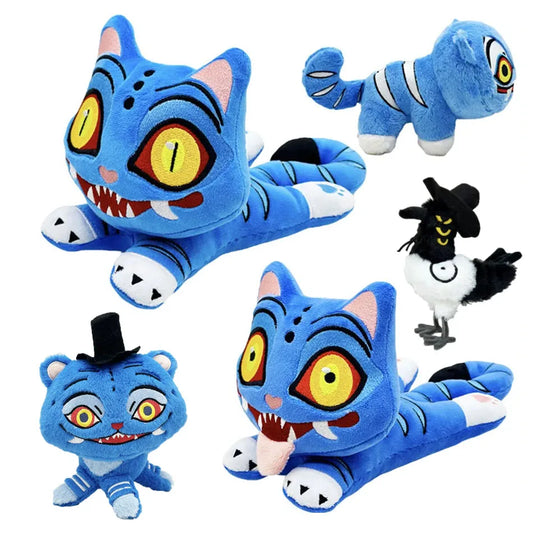 *2025 Anime Kpop Demons Hunters Plush Cute Purple Tiger Black Hat Magpie With 3 Eyes Monster Hunt Girl Group Doll For Fans Gifts