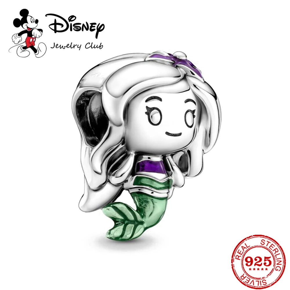 New 925 Sterling Silver Miniso Mickey Minnie Vinnie Charm of ley 925 Chain Beaded Fit Original Bracelet Bangle DIY Lady Jewelry