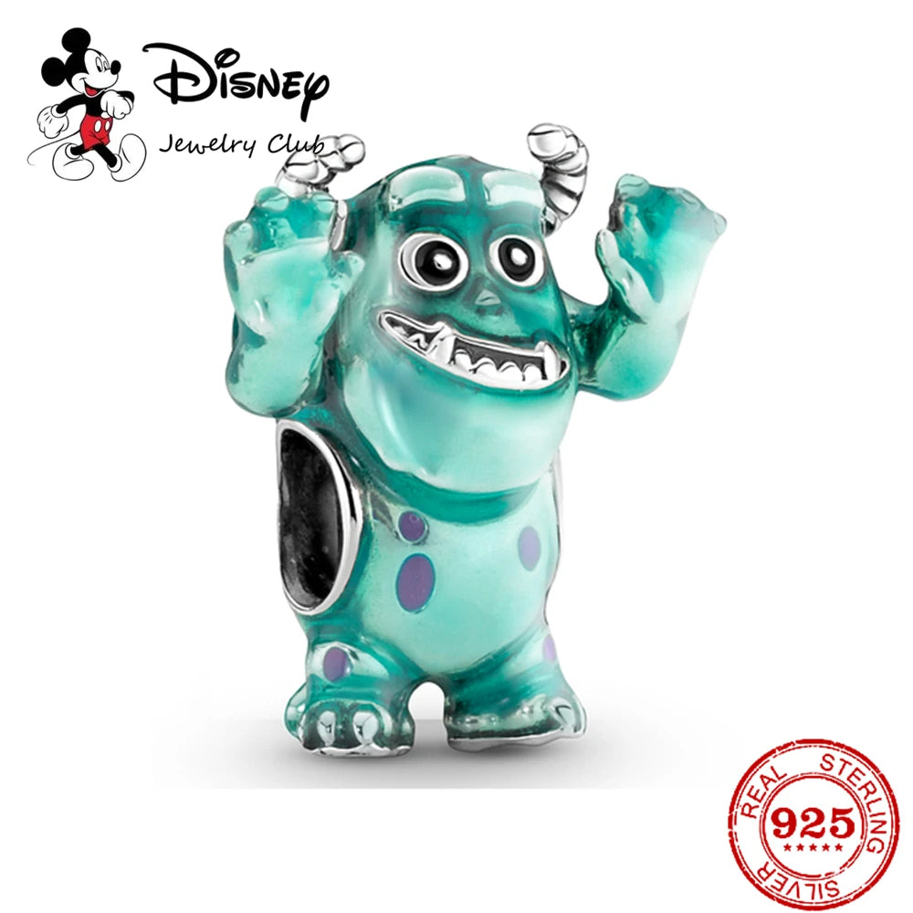 New 925 Sterling Silver Miniso Mickey Minnie Vinnie Charm of ley 925 Chain Beaded Fit Original Bracelet Bangle DIY Lady Jewelry