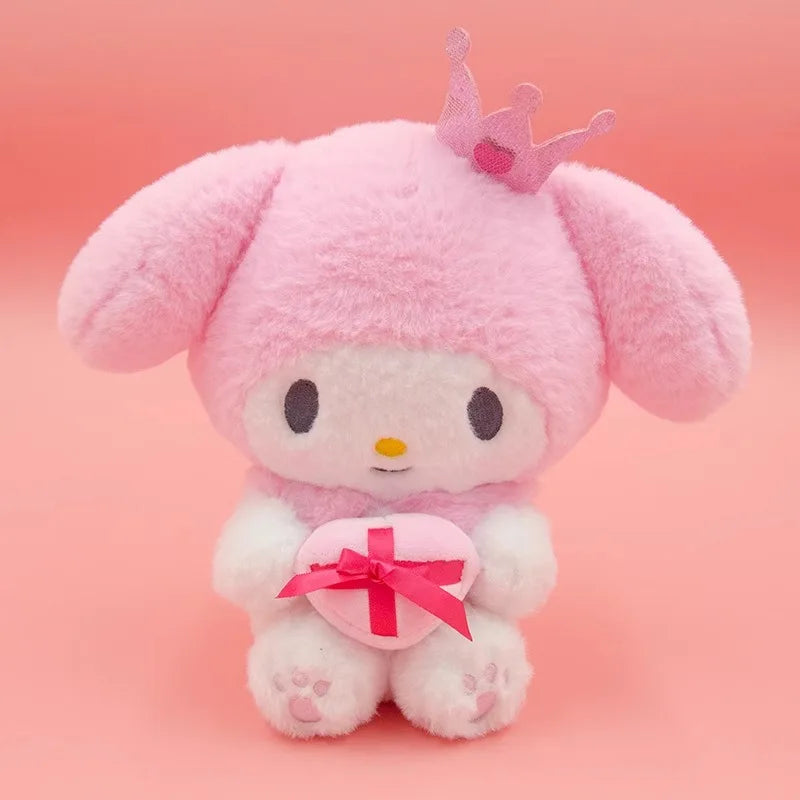 Sanrio Hello Kitty Anime Kuromi Melody Cartoon Cute Plush Stuffed Toys Soft Pillow Plushies Keyring Doll Birthday Gifts For Girl