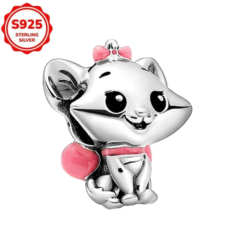 DISNEYS 925 Sterling Silver Halloween Stitch Dumbo Princess Charms Bead For Women Original 925 Bracelet DIY Jewelry Pendant Gift