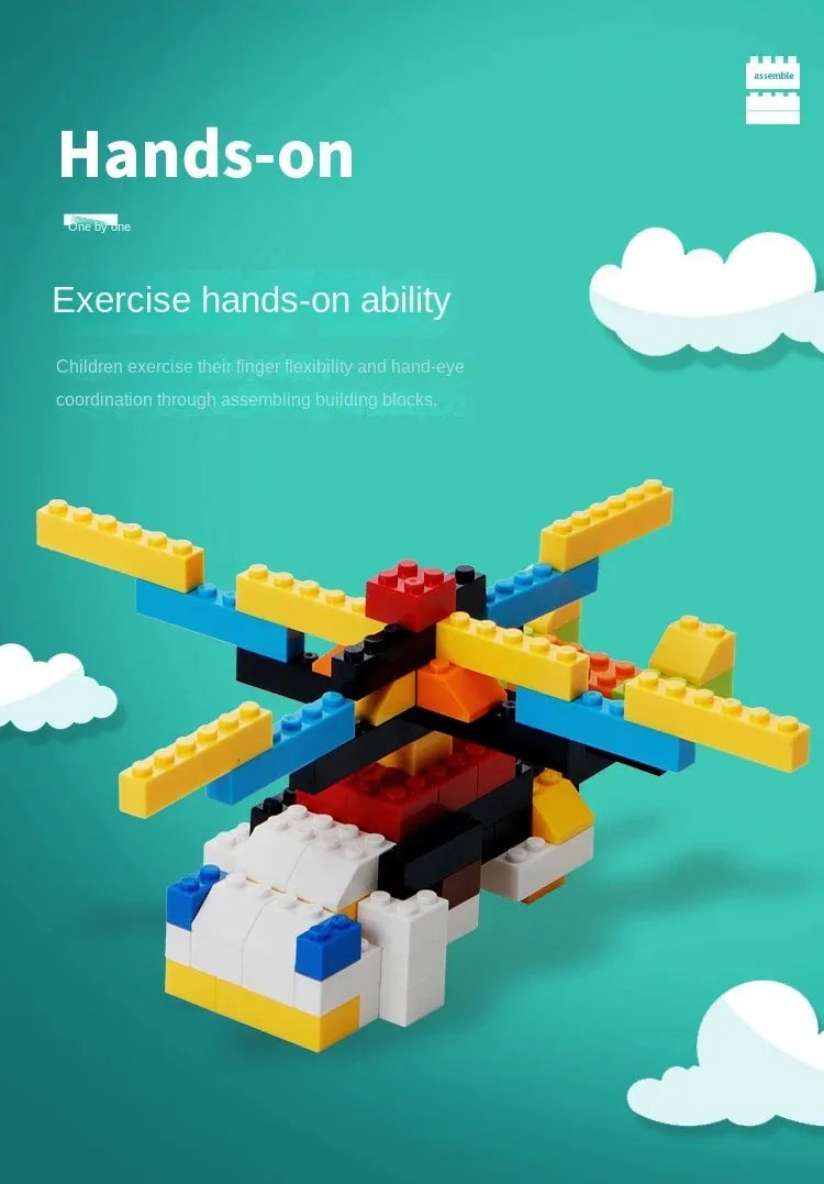 Building blocks Bulk children's blocks, Creative diy sets, Urban classic blocks, children's educational toys, 1000