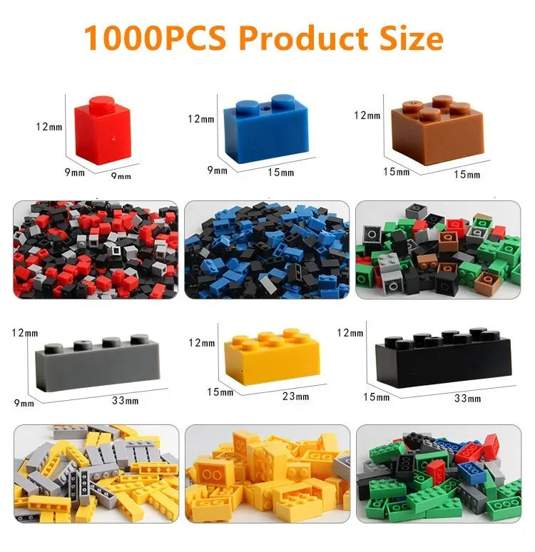 Building blocks Bulk children's blocks, Creative diy sets, Urban classic blocks, children's educational toys, 1000