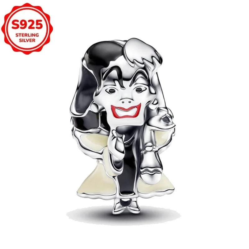 DISNEYS 925 Sterling Silver Halloween Stitch Dumbo Princess Charms Bead For Women Original 925 Bracelet DIY Jewelry Pendant Gift