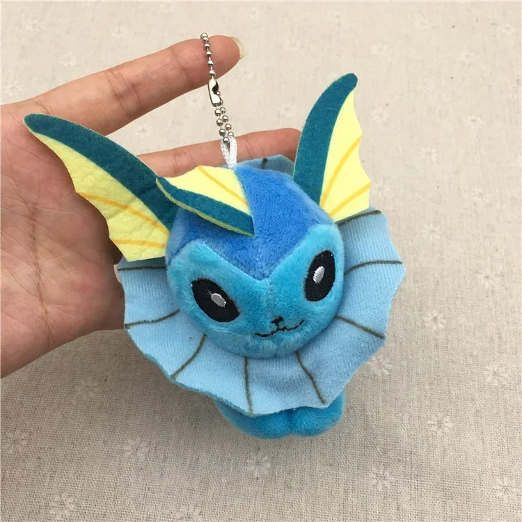 21PCs/set Pokemon Charmander Eevee Plush Doll Pendant Stuffed Bulbasaur Squirtle Pendant Plush Keychain