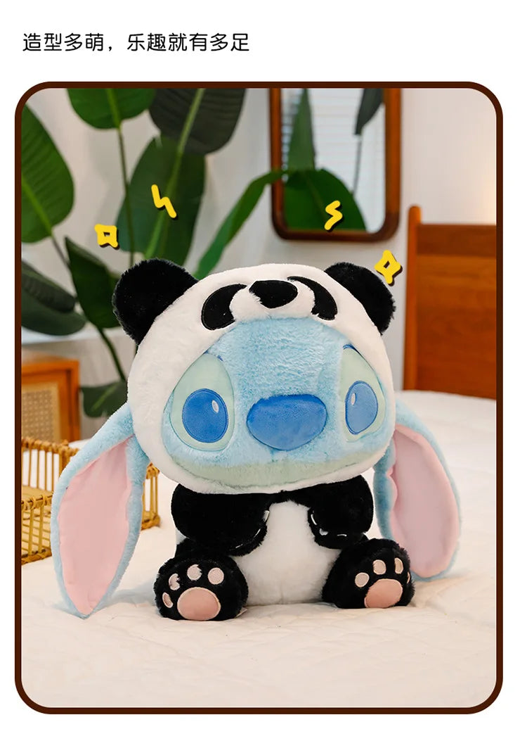 New Giant Size Cartoon Stitch Angel Plush Toy Stitch Panda Doll Gift Children's Sleeping Pillow Christmas Gift