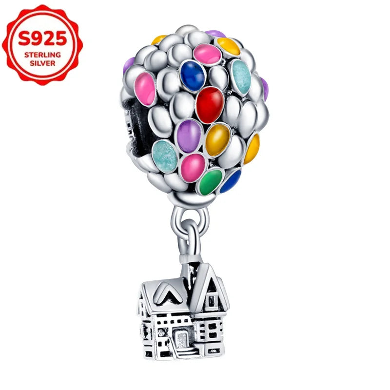 DISNEYS 925 Sterling Silver Halloween Stitch Dumbo Princess Charms Bead For Women Original 925 Bracelet DIY Jewelry Pendant Gift